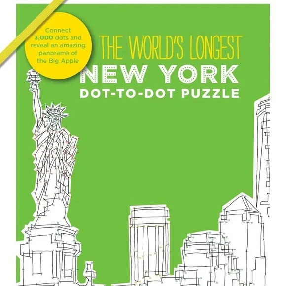 NEW YORK the World's Longest Dot-To-Dot Puzzle by Abi Daker (2016, Hardcover) - Picture 1 of 3